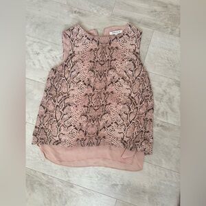 Rose & Olive Blush Snake Print Blouse